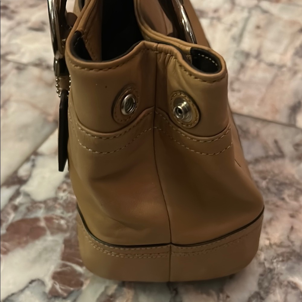 Coach Tan Leather Tote Bag - Picture 9 of 13
